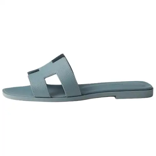 HERMES Oran Quiet Slide Slippers Women's Blue