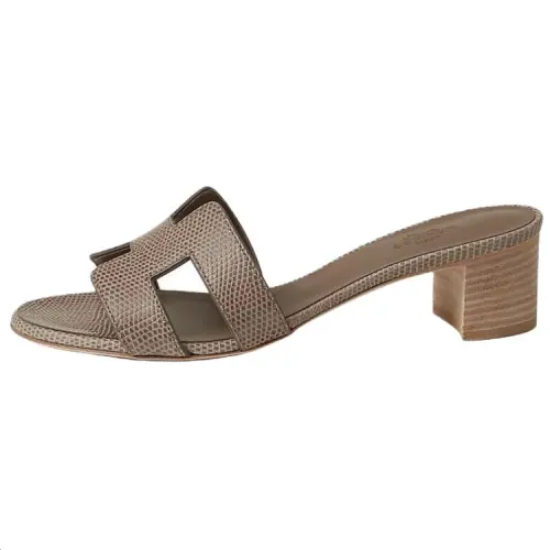 HERMES Oasis Slide Slippers Women's Taupe