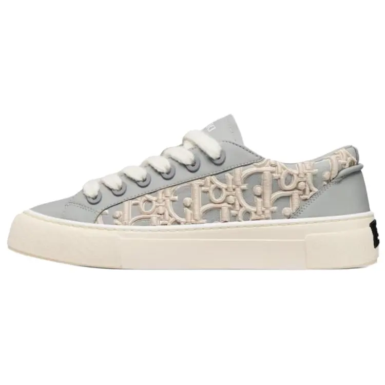 DIOR B33 Platform Shoes Low top Skateboard Shoes Men's Gray