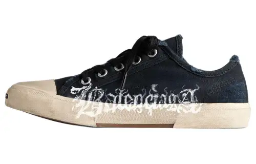 Balenciaga PARIS Fabric Low top Skateboard Shoes Men's Black
