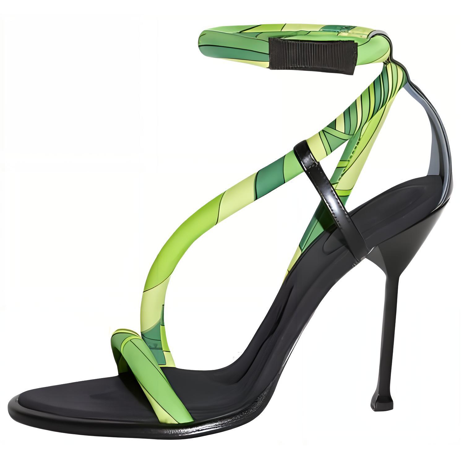 EMILIO PUCCI Роса с застежкой один слово Сандалии женский светло зеленый