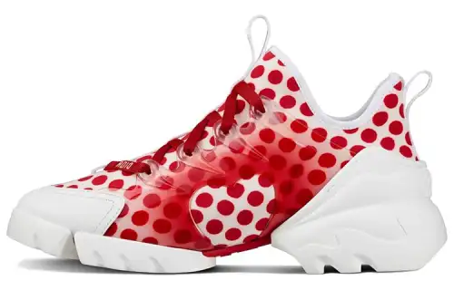DIOR D Connect Dio Amour Rubber Coverage Mid top Casual Shoes Women's Red