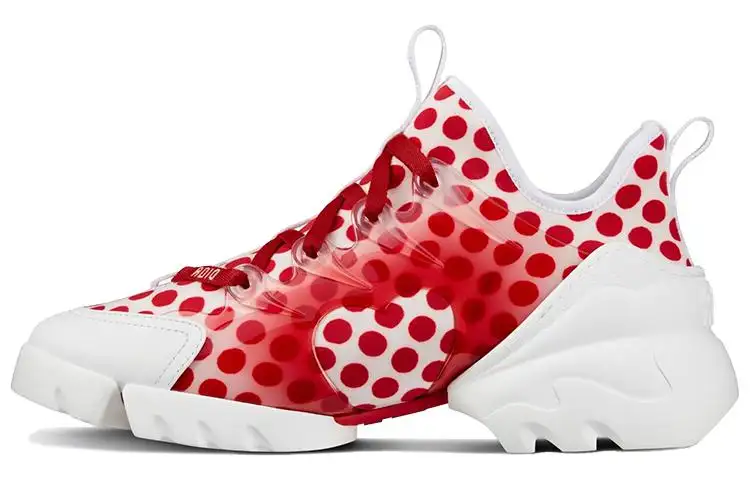 DIOR D Connect Dio Amour Rubber Coverage Mid top Casual Shoes Women's Red
