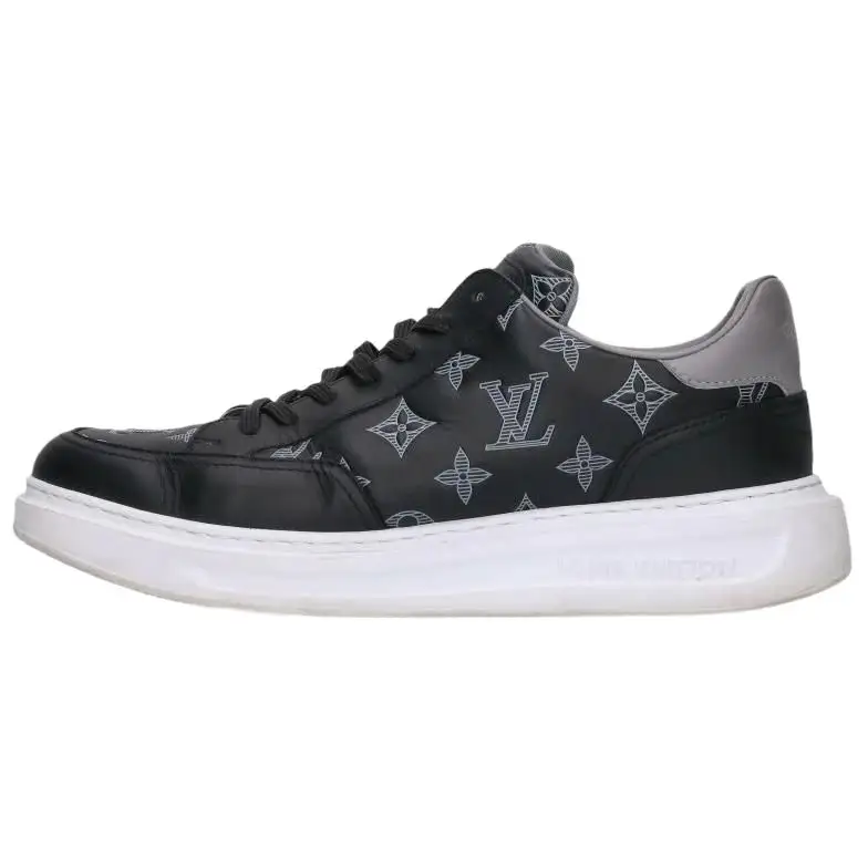 LOUIS VUITTON Beverly Hills Sneakers 'Black Grey Monogram'