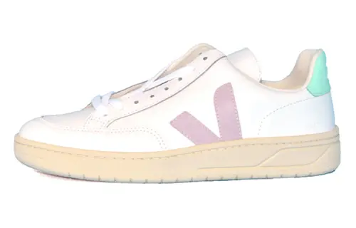 VEJA V-12 Leather 'White Parme Turquoise'