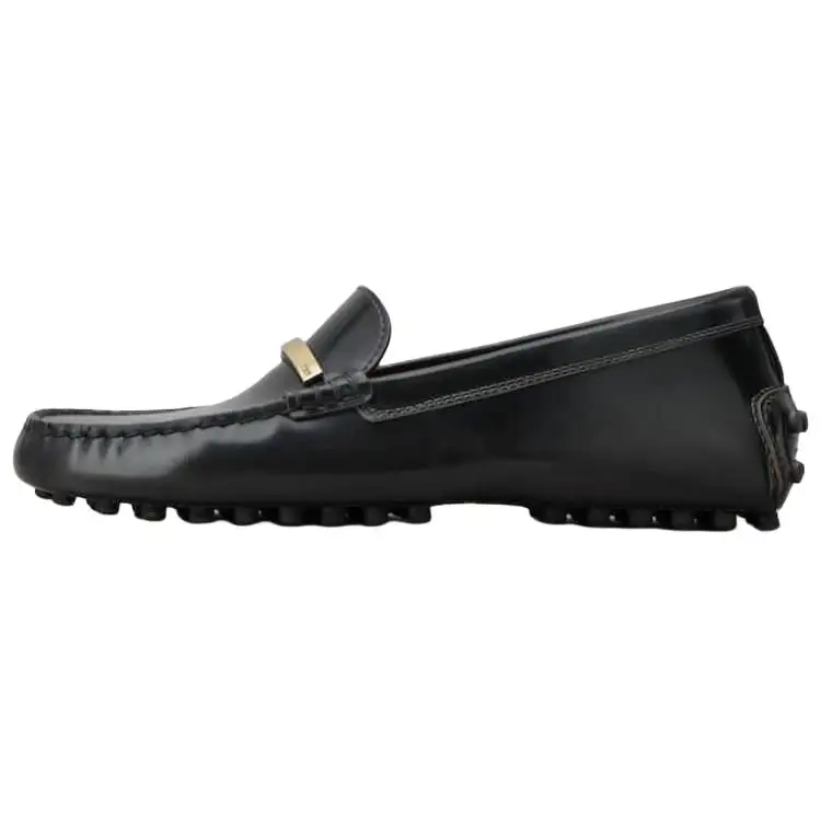 TOD'S Todes Gommino calfskin slip-on round toe beanie shoes for women gray