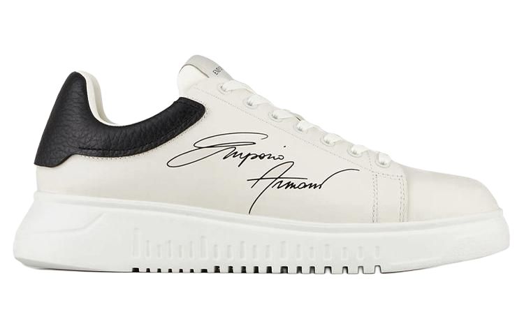EMPORIO ARMANI Signature Logo Printed Low-Top Sneakers