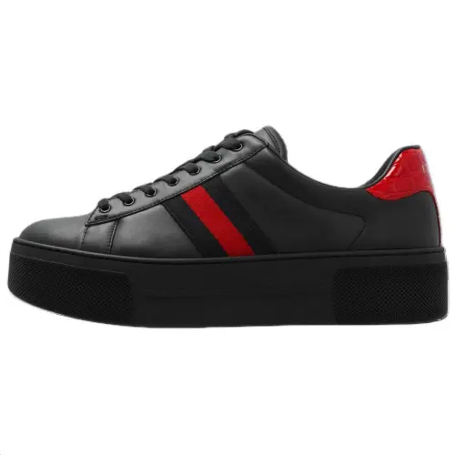 Gucci Wmns Ace Platform 'Black Blue Red' Women's