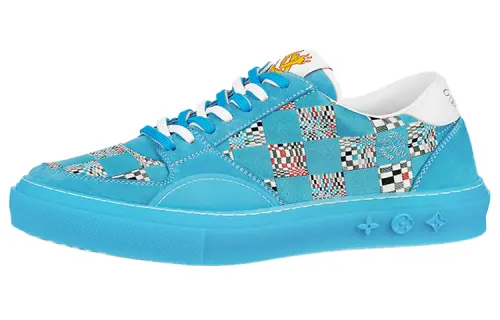 LOUIS VUITTON Ollie Sneakers 'Blue Plaid Monogram'