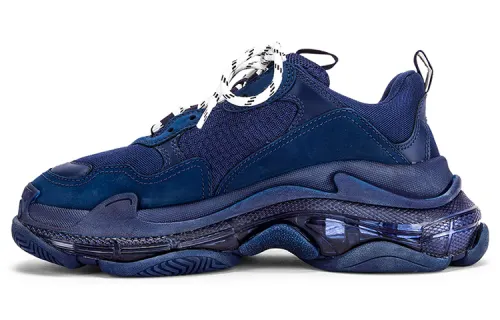 Balenciaga Triple S Clunky Shoes Navy Women's