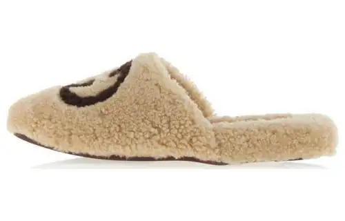 Gucci Wmns Faux Shearling Slipper 'Butterscotch' Women's