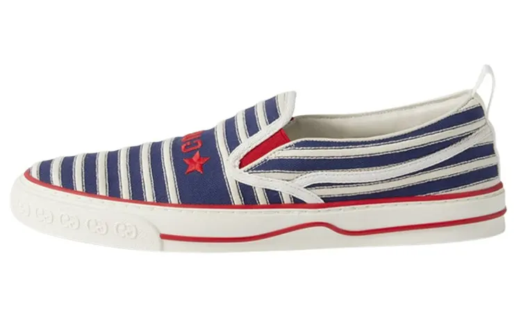 GUCCI Tennis 1977 Casual Skate Shoes Men's Blue White