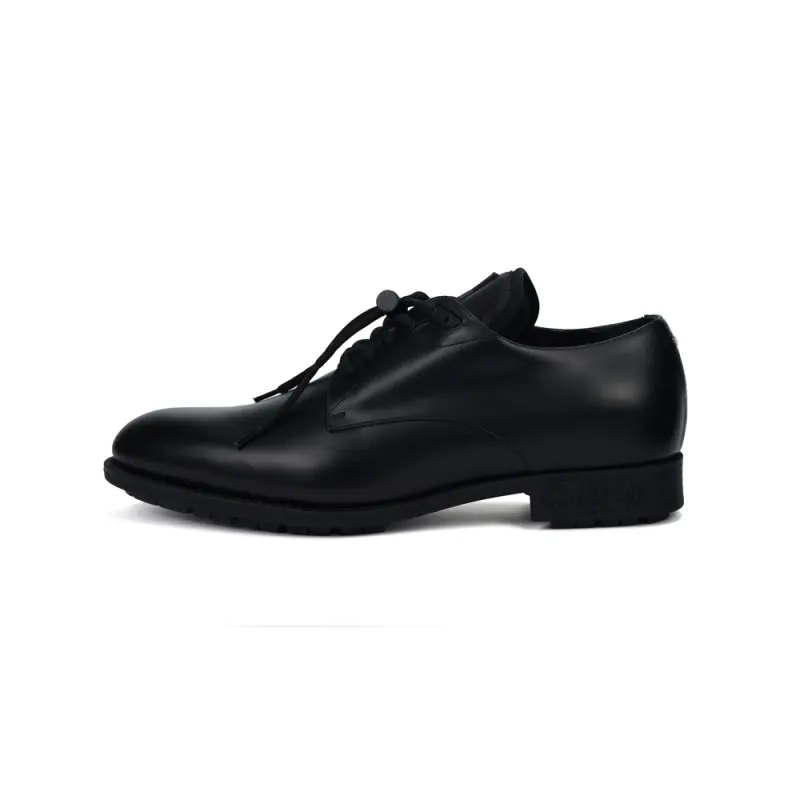 LOUIS VUITTON Cow Leather Dress Shoes Men's Black