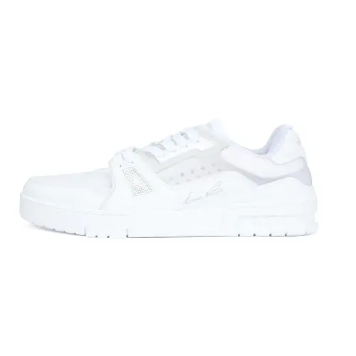 LOUIS VUITTON Trainer Cup Breathable Low top Skateboard Shoes Men's White