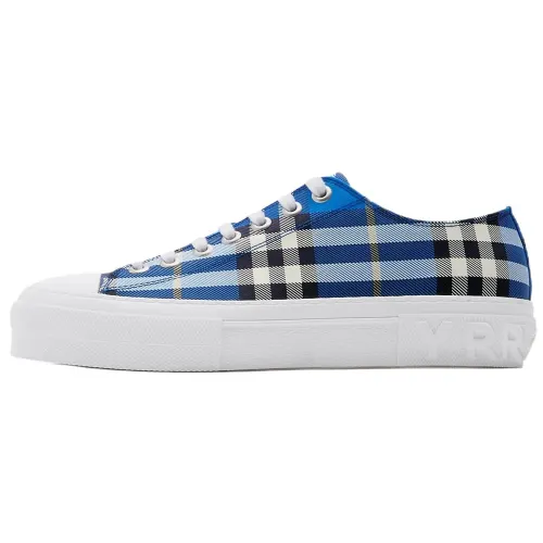 Burberry Low top Canvas Shoes Men's Blue