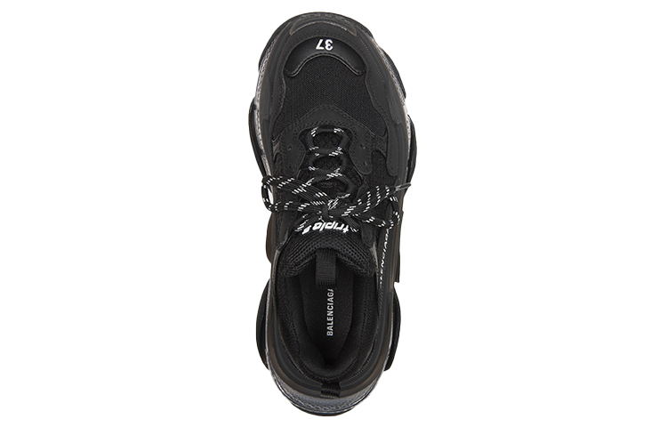 Balenciaga Triple S Clear Sole Black Ivory Women's