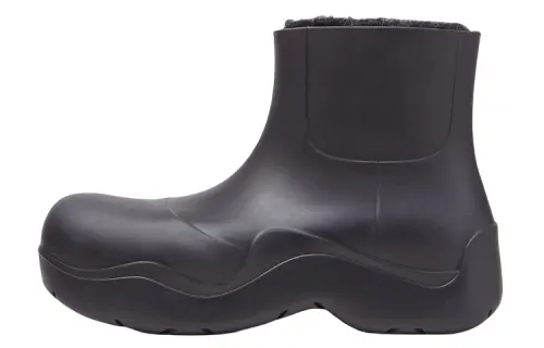 Bottega Veneta Puddle Rain Boots Rubber Ankle Boots Men's Black