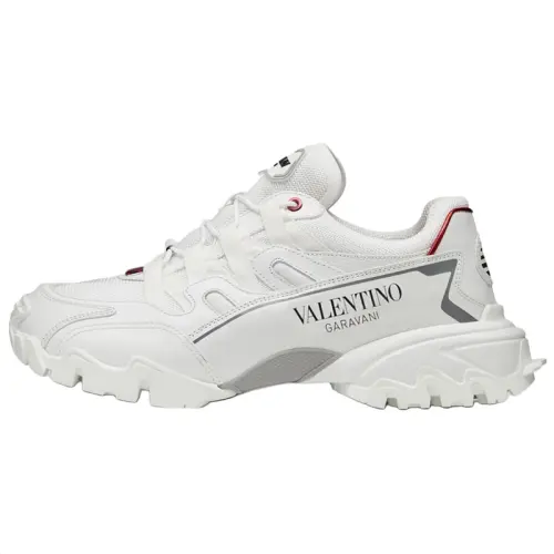 Valentino Climbers GARAVANI Textile, Leather Low top Athletic Shoes Men's White