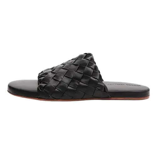 Bottega Veneta Abrasion Resistant Slide Slippers Men's Black