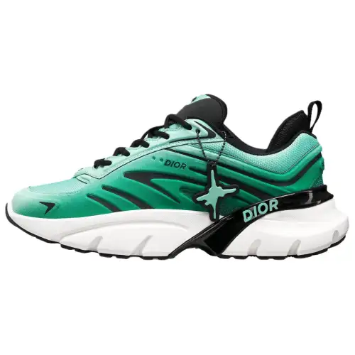DIOR B44 Blade Fabric Low top Casual Shoes Men's Green Limited Edition Numbered Edition