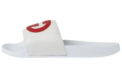Gucci Wmns Slide 'Interlocking G - White Red' Women's