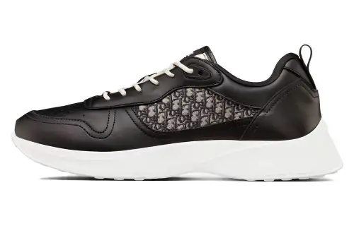 DIOR B25 Runner Black Smooth Calfskin Oblique Jacquard