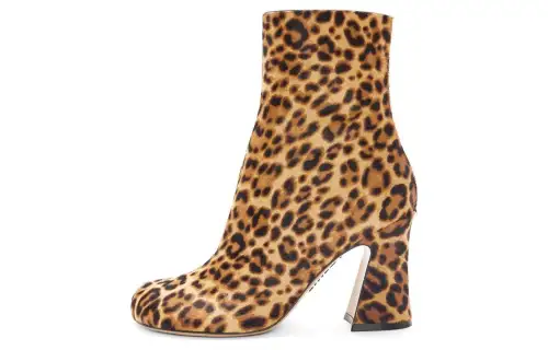 LOEWE Calle Leather Ankle Boots 8.5cm Women's Brown