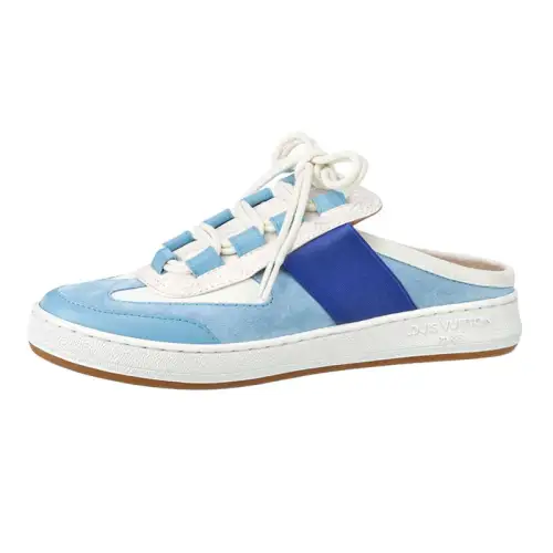 LOUIS VUITTON Lous Closed Toe Slippers Women's Blue White