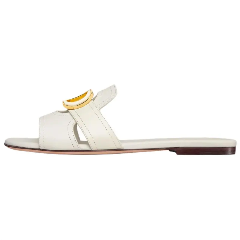 DIOR 30 Montaigne Slide Slippers Women's White