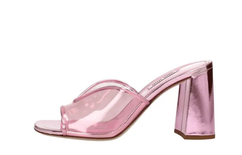MIU MIU Rubber Sole Slide Slippers Women's Pink