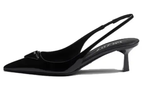 PRADA 55mm Patent-leather Slingback Pumps