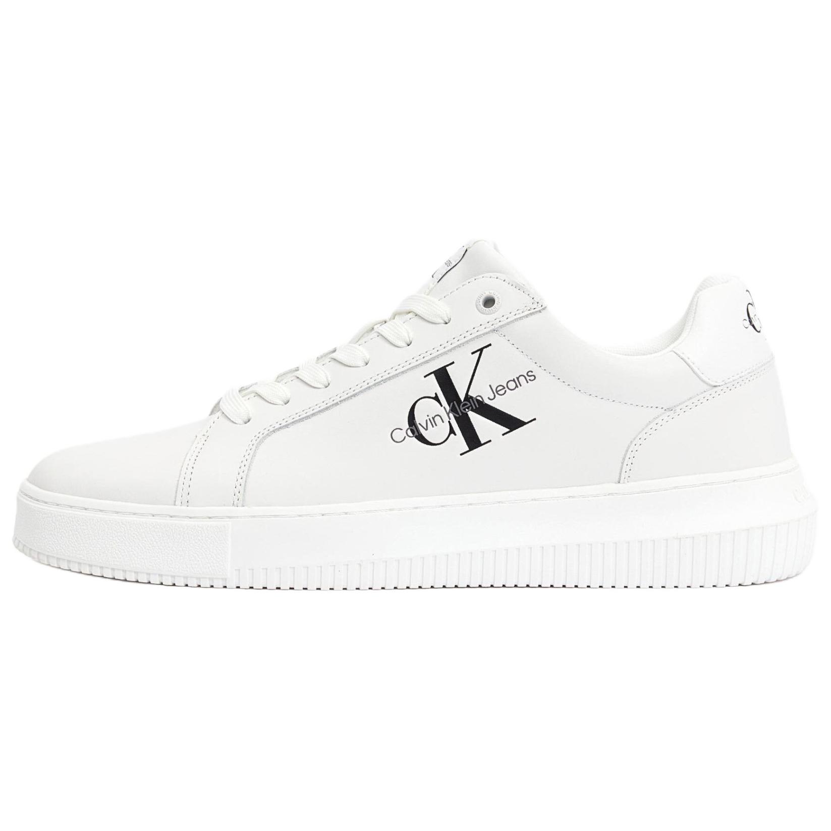 CKJ CALVIN KLEIN JEANS Low top Skateboard Shoes Men's White