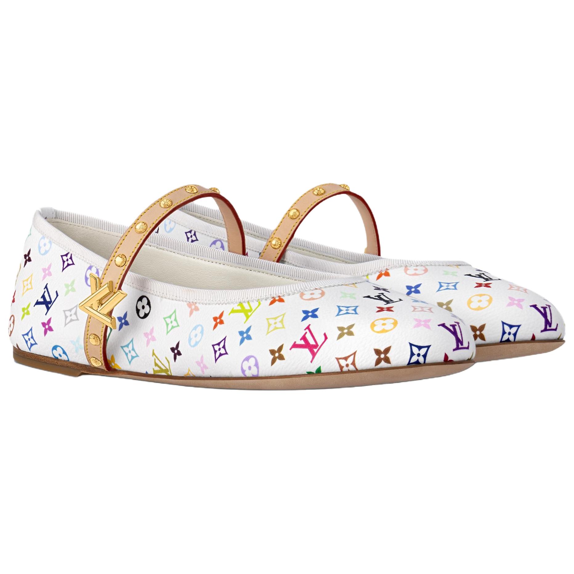 Женские туфли Louis Vuitton × Takashi Murakami Romy (белые) — фото 4