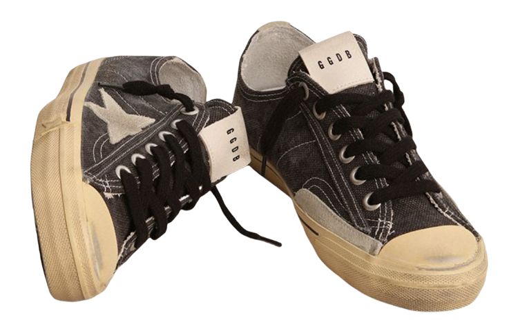 Мужские кеды Golden Goose V-Star (черные) — фото 3
