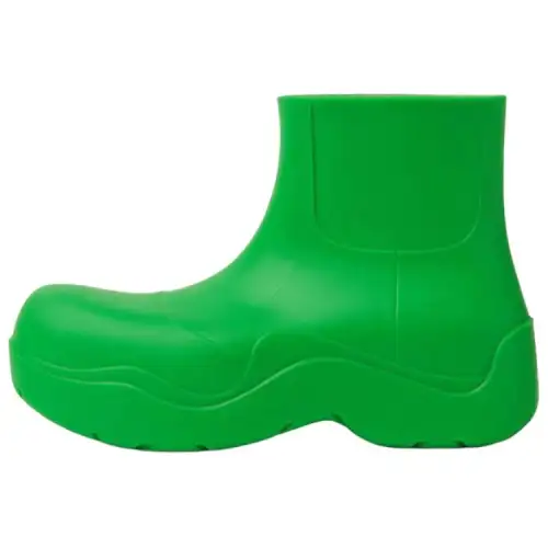Bottega Veneta Puddle Rain Boots Classic Vintage Ankle Boots Women's Green