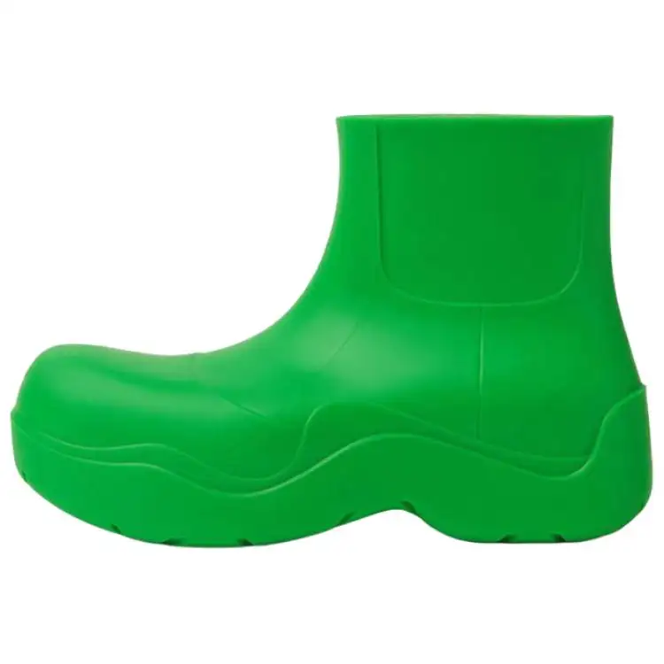 Bottega Veneta Puddle Rain Boots Classic Vintage Ankle Boots Women's Green
