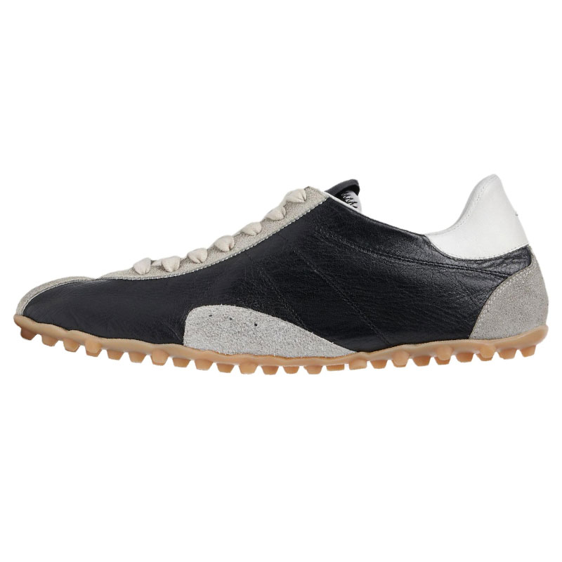 Maison Margiela Mason Margiela Sprinters goatskin plush suede round toe lace-up thin-soled shoes low-top lifestyle casual shoes 1.5cm men's black