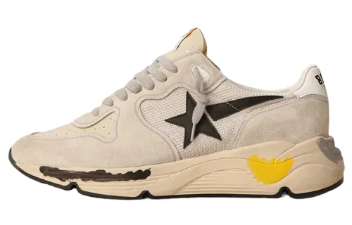 Golden Goose Running Sole Leather Low top Casual Shoes Men's Ice Gray Distressed