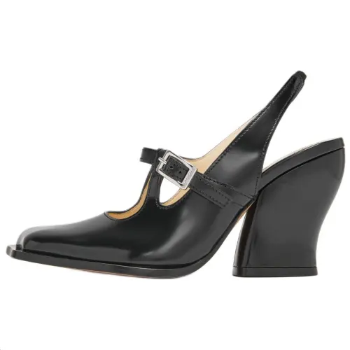 LOEWE Onda Calfskin Irregular Heel High Heels 9cm Women's Black