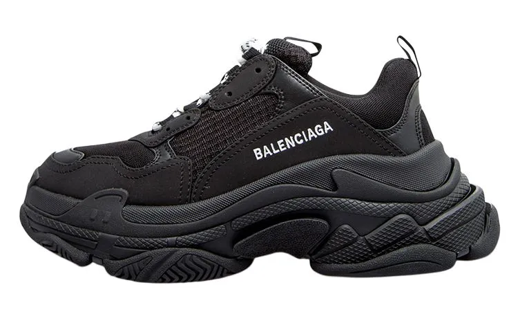 Balenciaga Triple S Black White Lace Women's