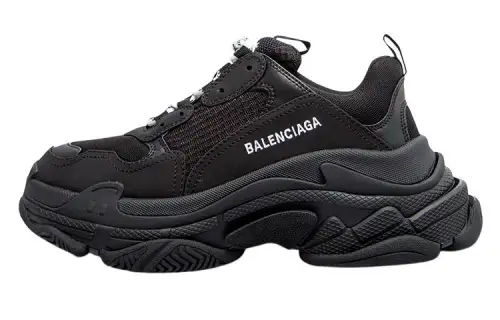 Balenciaga Triple S Black White Lace Women's
