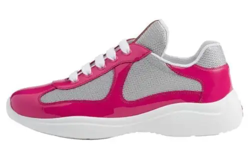 PRADA Patent Leather Low top Casual Shoes Women's Pink