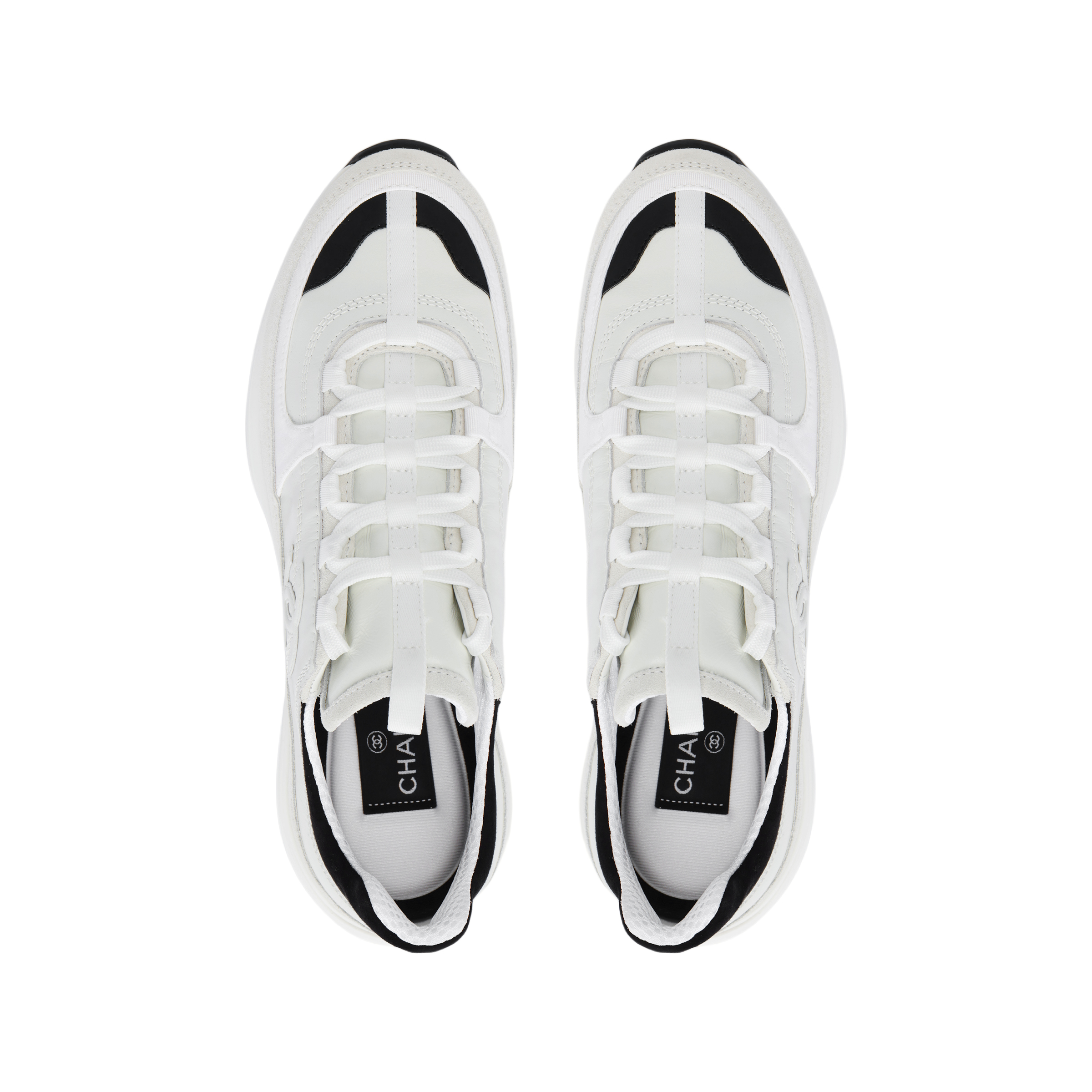 Женские кроссовки Chanel Suede Platform Sneakers (белые) — фото 3
