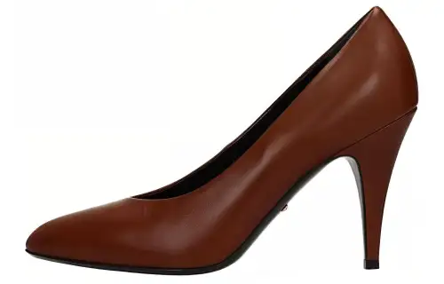 GUCCI Cone Heel High Heels Women's Brown