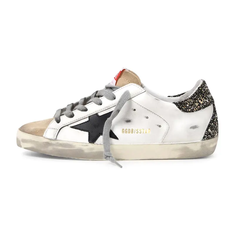 Golden Goose Super Star Low top Stylish Skateboarding Shoes Women's Light Umber Distressed