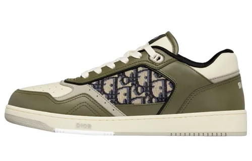 DIOR B27 Low Olive Cream Beige Black DIOR Oblique Jacquard