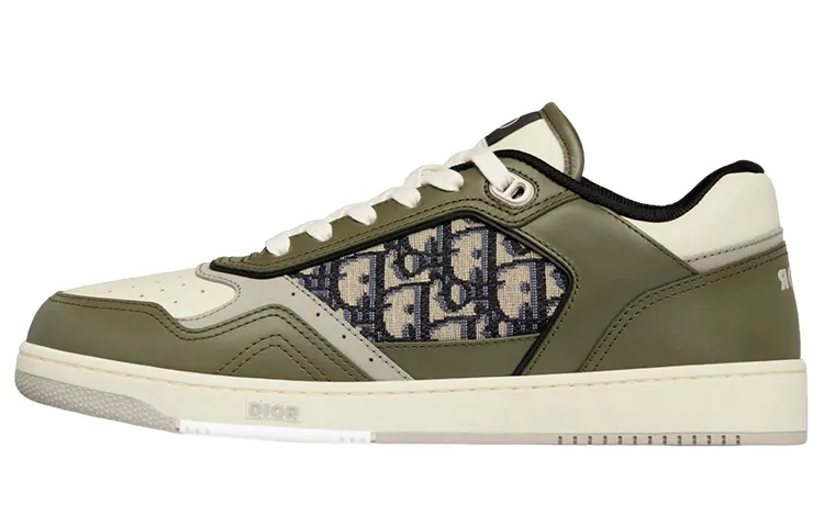 DIOR B27 Low Olive Cream Beige Black DIOR Oblique Jacquard