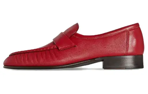 THE ROW Cow Leather Loafers 1.9cm Women's Red