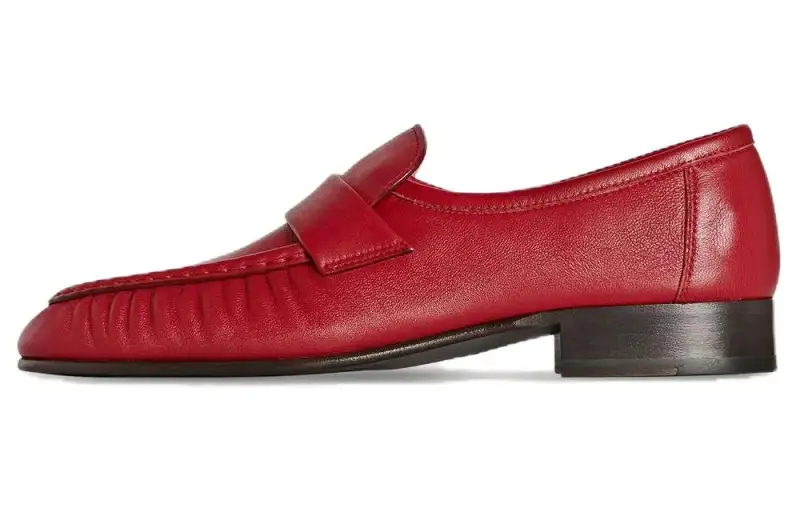 THE ROW Cow Leather Loafers 1.9cm Women's Red