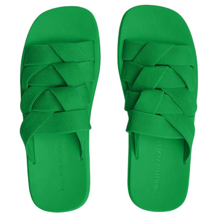 Bottega Veneta Plat Slide Slippers Men's Green